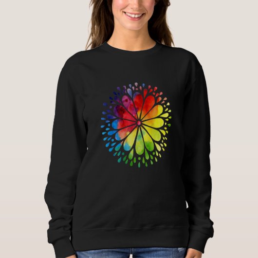 Blume Mandala Sweatshirt (Vorderseite)