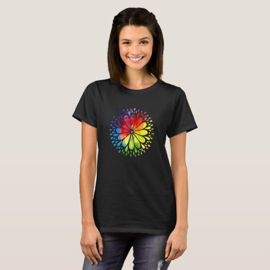 Blume Mandala T-Shirt (Vorne ganz)