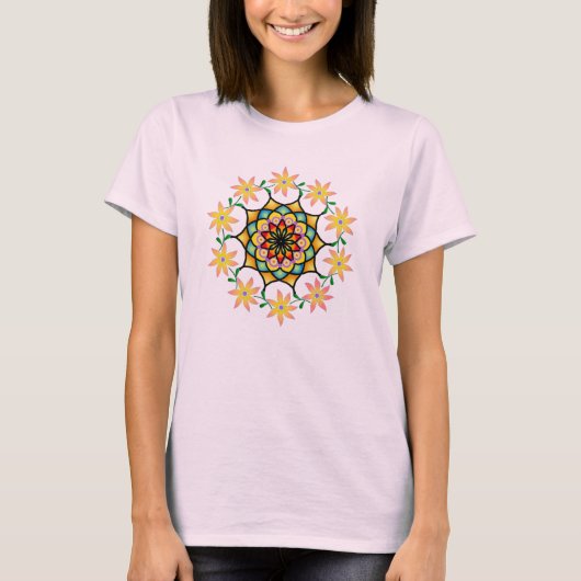 BLUME MANDALA T - SHIRT (Vorderseite)