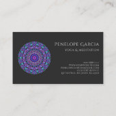 Blume Mandala Visitenkarte (Rückseite)