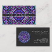 Blume Mandala Visitenkarte (Vorne/Hinten)