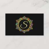 Blume Mandala Visitenkarte (Vorderseite)