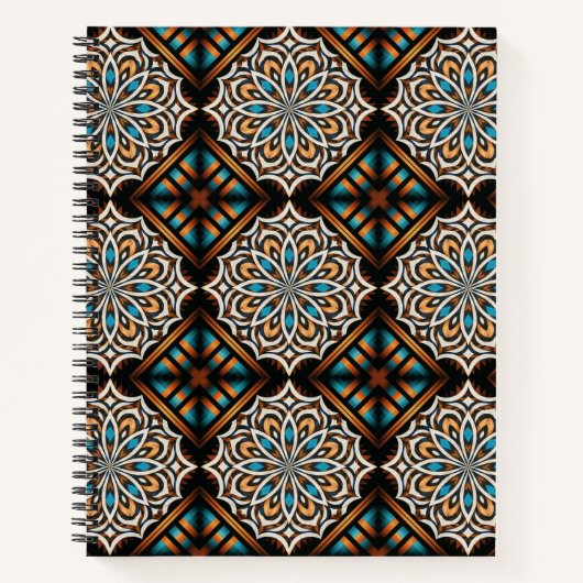 Blume Mandala Weave Spiral Notebook Notizblock (Vorderseite)