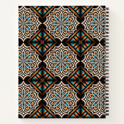 Blume Mandala Weave Spiral Notebook Notizblock (Rückseite)