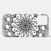 Blume Mandalahand zeichnend Case-Mate iPhone Hülle (Rückseite (Horizontal))