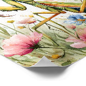 Blume Mantis Aquarell Print - Pracht Mantis Po Poster (Ecke)