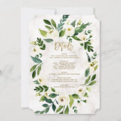 Blume Marbella Hens Bachelorette Wochenende Einladung (Rückseite)