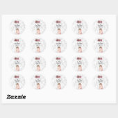Blume Marble Baby Birth Announcement Sticker (Blatt)