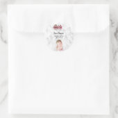 Blume Marble Baby Birth Announcement Sticker (Tasche)