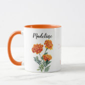 Blume Marigold Oktober Blume Tasse (Links)