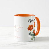 Blume Marigold Oktober Blume Tasse (VorderseiteRechts)
