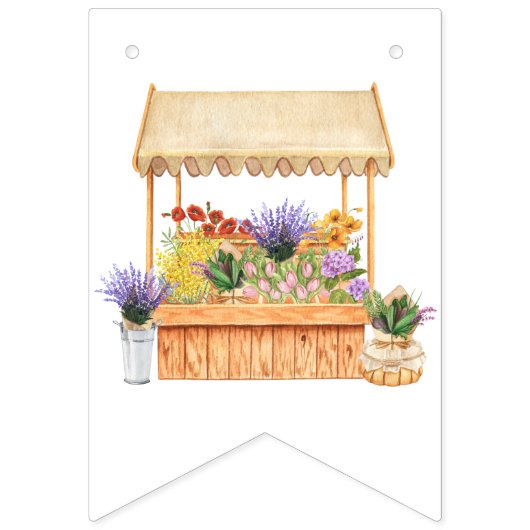 Blume Market Brautparty für marktorientierte Bauer Wimpelkette (Erste Fahne)