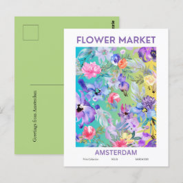 Blume Market Cities of the World Amsterdam Postkarte