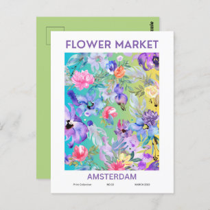 Blume Market Cities of the World Amsterdam Postkarte