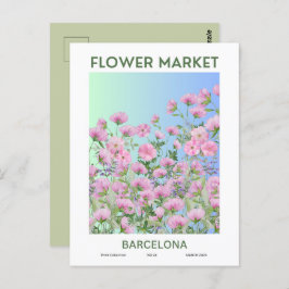 Blume Market Cities of the World Barcelona Postkarte