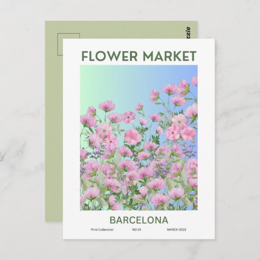 Blume Market Cities of the World Barcelona Postkarte (Vorne/Hinten)