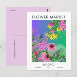 Blume Market Cities of the World Madrid Custom Postkarte