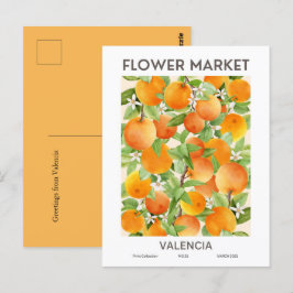 Blume Market Cities of the World Valencia Custom Postkarte