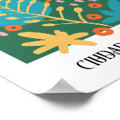 Blume Market Editable Mexiko Stadt Poster (Ecke)