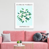 Blume Market Honolulu White Jasmine Floral Leinwanddruck (Insitu (Wohnzimmer))