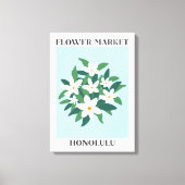 Blume Market Honolulu White Jasmine Floral Leinwanddruck (Vorderseite)