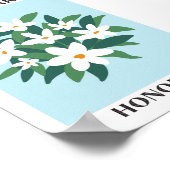 Blume Market Honolulu White Jasmine Floral Poster (Ecke)