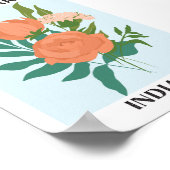 Blume Market Indiana Peach Peony Floral Poster (Ecke)