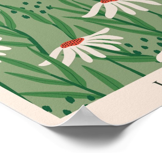 Blume Market London Retro Abstrakte Blume Poster (Ecke)