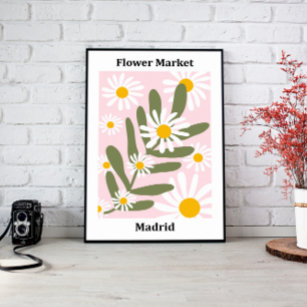 Blume Market Madrid, Wall Art Design Leinwanddruck