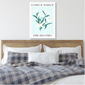 Blume Market Philadelphia White Daisy Floral Leinwanddruck (Insitu (Schlafzimmer))