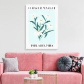 Blume Market Philadelphia White Daisy Floral Leinwanddruck (Insitu (Wohnzimmer))
