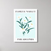 Blume Market Philadelphia White Daisy Floral Leinwanddruck (Vorderseite)