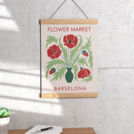 Blume Markt Abstrakt Retro Poppy Poster