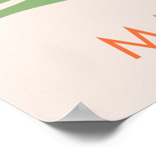 Blume Markt Abstrakte Retro-Dioden Poster (Ecke)