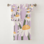 Blume Markt Amsterdam Abstrakt Retro Daisies Badhandtuch Set (Insitu)