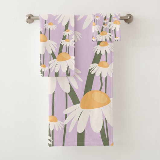 Blume Markt Amsterdam Abstrakt Retro Daisies Badhandtuch Set (Insitu)