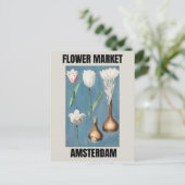 Blume Markt Amsterdam Vintag Tulip Postkarte (Stehend Vorderseite)