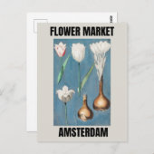 Blume Markt Amsterdam Vintag Tulip Postkarte (Vorne/Hinten)