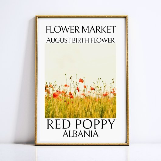 Blume Markt Birma Blume AUGUST Printmedien Poster