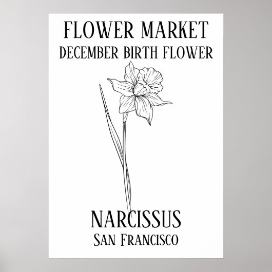 Blume Markt Birth Blume DEZEMBER Art Print Poster (Vorne)