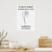 Blume Markt Birth Blume DEZEMBER Art Print Poster (Küche)