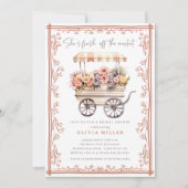 Blume Markt Brautdusche Einladung (Vorderseite)