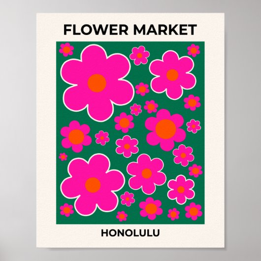 Blume Markt Honolulu Moderne Dekoration Retro Blum (Vorne)