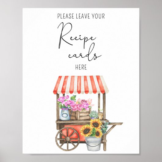 Blume Markt - Ihre Rezepte hier Plakat (Vorne)