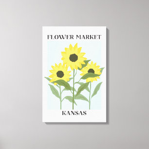 Blume Markt Kansas Gelbe Sonnenblume Leinwanddruck