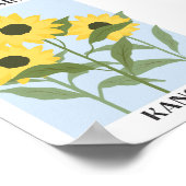 Blume Markt Kansas Gelbe Sonnenblume Poster (Ecke)