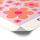 Blume Markt Kopenhagen Retro farbenfrohe Blumen Poster (Ecke)