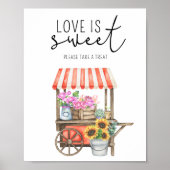 Blume Markt - Liebe ist süß, nehmen Sie eine Lecke Poster (Vorne)