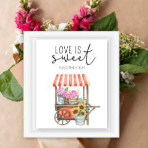 Blume Markt - Liebe ist süß, nehmen Sie eine Lecke Poster