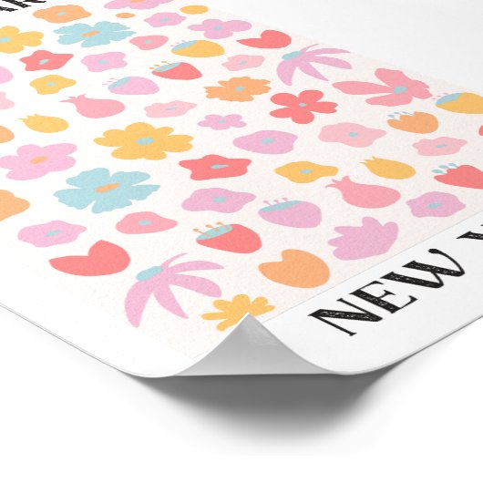 Blume Markt New York Frühjahr Blumengarten Poster (Ecke)